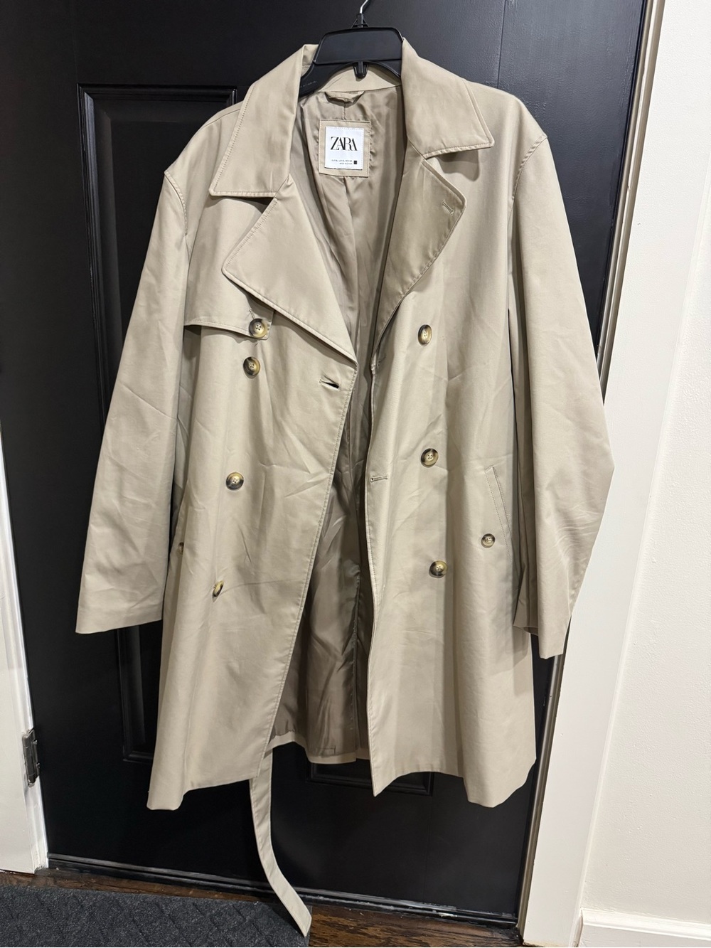 Zara Neutral Beige Trench Jacket